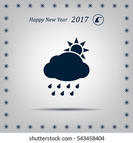 rain cloud sun icon
