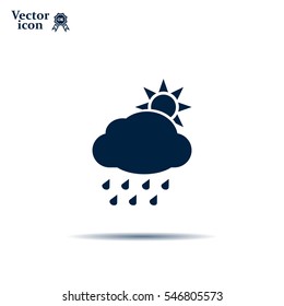 rain cloud sun icon