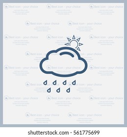 rain cloud sun icon