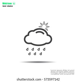 rain cloud sun icon