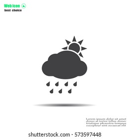 rain cloud sun icon