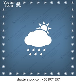 rain cloud sun icon