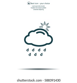 rain cloud sun icon
