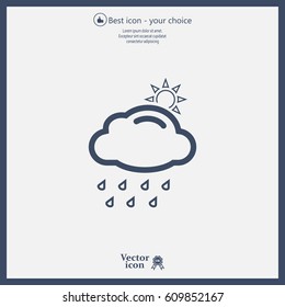 rain cloud sun icon