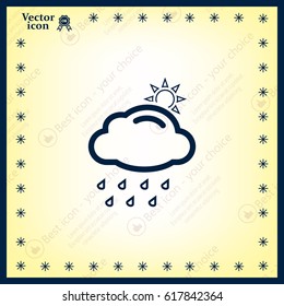 rain cloud sun icon