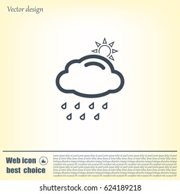 rain cloud sun icon