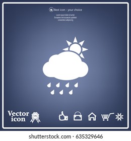 rain cloud sun icon