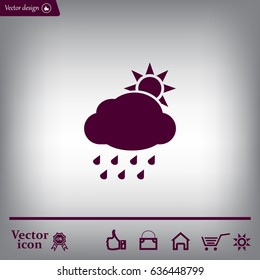 rain cloud sun icon