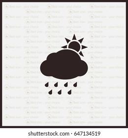 rain cloud sun icon