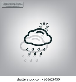rain cloud sun icon