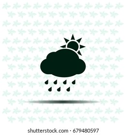 rain cloud sun icon