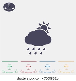 rain cloud sun icon
