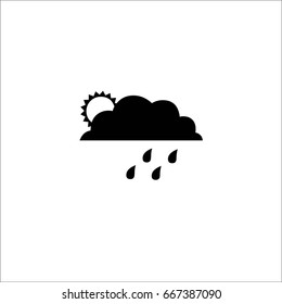 rain cloud sun meteo icon