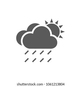 rain cloud sun meteorology icon