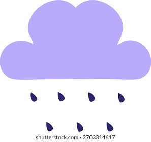 rain cloud symbol icon in bright neon color