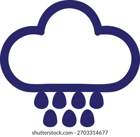 rain cloud symbol icon in bright neon color