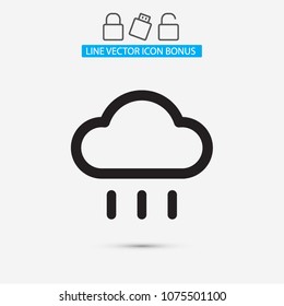 Rain Cloud Vector icon