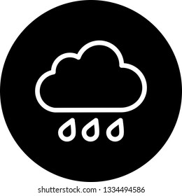 Rain Cloud Vector Icon

