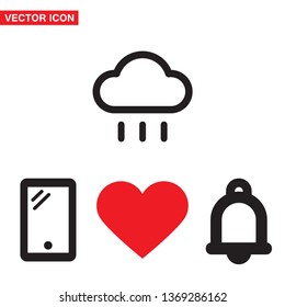 Rain Cloud Vector icon