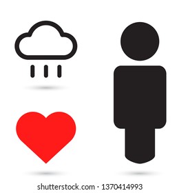 Rain Cloud Vector icon