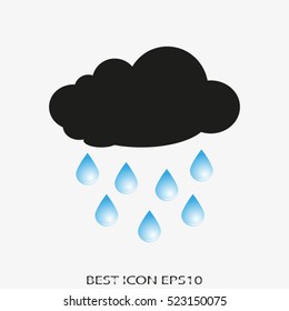 rain cloud, vector icon, eps10