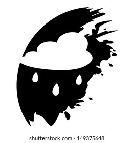 Rain cloud - Vector icon isolated