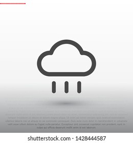 Rain Cloud Vector icon . Lorem Ipsum Illustration design