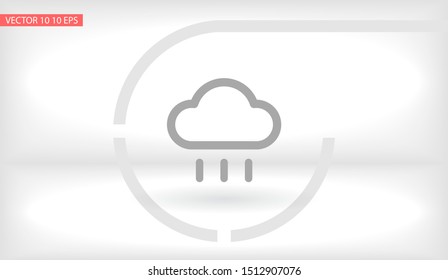 Rain Cloud Vector icon . Lorem Ipsum Illustration design