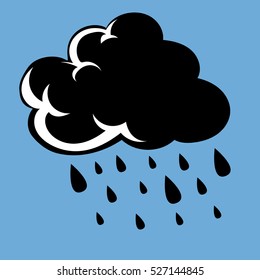 Rain cloud vector illustration