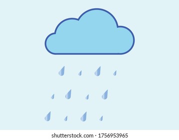 Rain and cloud vector, Rainy season