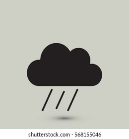 Rain cloud vector. Weather icon