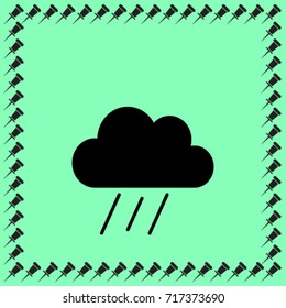 Rain cloud vector. Weather icon