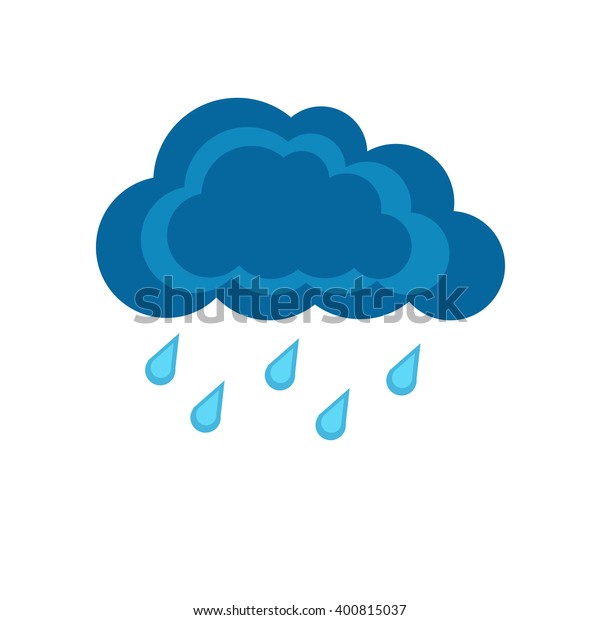 Rain Cloud Vector Without Background Stock Vector (Royalty Free) 400815037