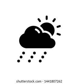 Rain and Cloud. Weather Element Vector  Icon Design Template