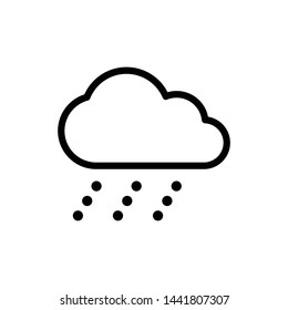 Rain and Cloud. Weather Element Vector  Icon Design Template