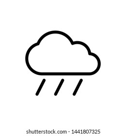 Rain and Cloud. Weather Element Vector  Icon Design Template