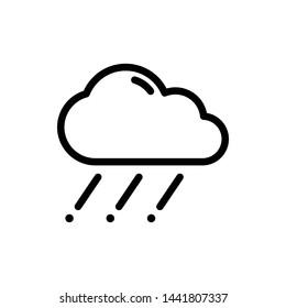 Rain and Cloud. Weather Element Vector  Icon Design Template