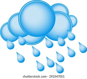The rain and cloud weather icon.vector illustration