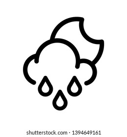 Rain Cloud Weather Meteorology Vector Icon Design Template