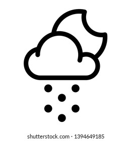 Rain Cloud Weather Meteorology Vector Icon Design Template