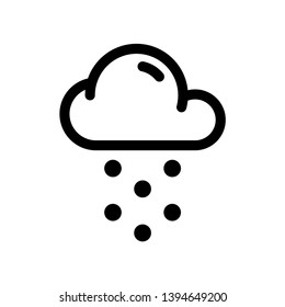Rain Cloud Weather Meteorology Vector Icon Design Template