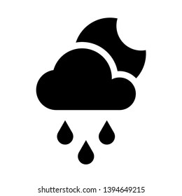 Rain Cloud Weather Meteorology Vector Icon Design Template
