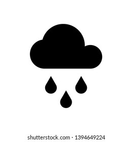 Rain Cloud Weather Meteorology Vector Icon Design Template