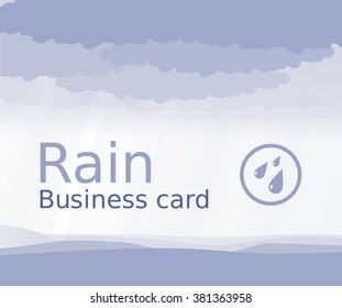 Rain and clouds business card