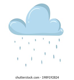 Regenwolken und Regentropfen Vektorgrafik