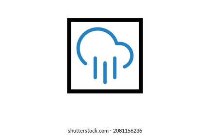 Nubes de lluvia y gotas de lluvia ilustran vectores, Icono de lluvia dura 