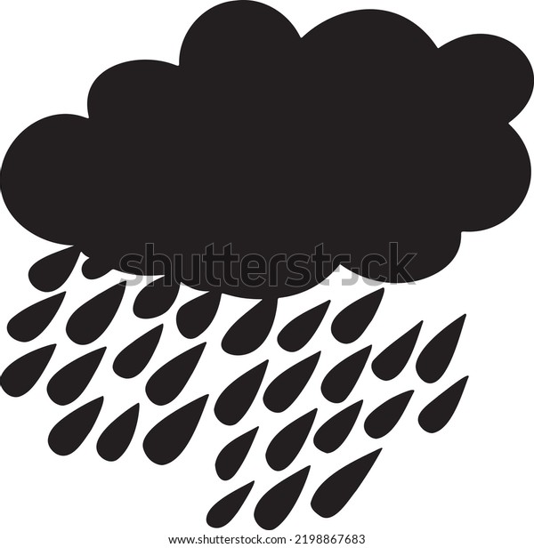 Rain Clouds Icon Rain Cloud Black Stock Vector (Royalty Free ...