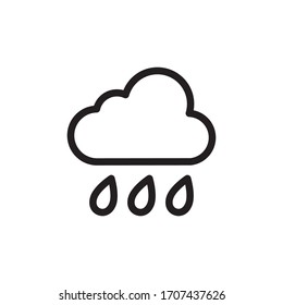 Icono De Las Nubes De Lluvia En El Vector De Diseño De Moda Eps 10