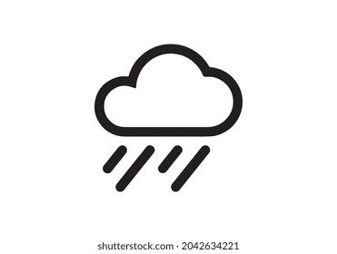 Rain clouds icon vector. Simple weather sign