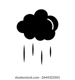  rain clouds icon white on background